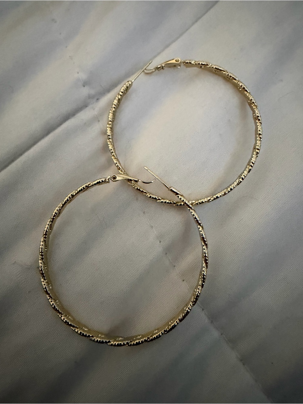 & Other Stories Textured Gold Hoop Earrings